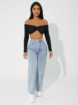 Glossia Relaxed Fit Women Light Blue Jeans