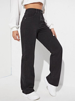 Amero Relaxed Fit Women Black Jeans