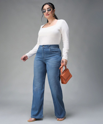 Miss Chase Boot-Leg Women Dark Blue Jeans