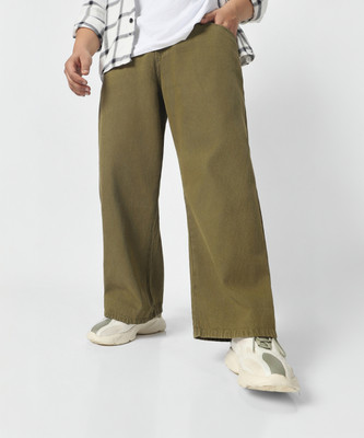 Urbano Plus Loose Fit Men Green Jeans