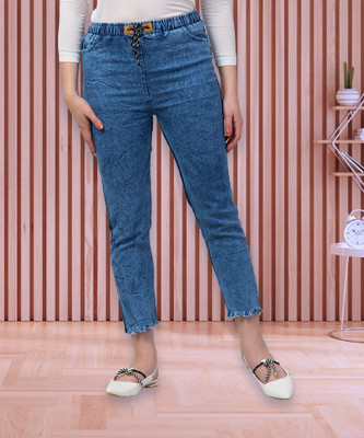 DenimStory Jogger Fit Women Dark Blue Jeans