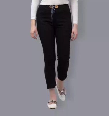 TIPKOO Jogger Fit Women Black Jeans