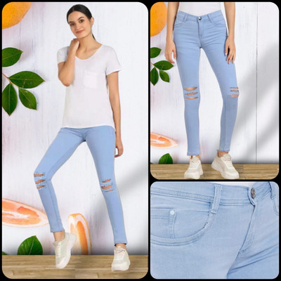 Perfect Outlet Skinny Women Light Blue Jeans