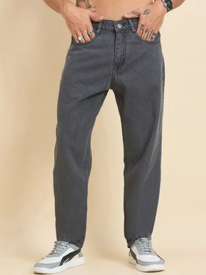 White leapard Regular Men Grey Jeans