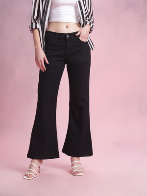 Dressberry Flared Women Black Jeans