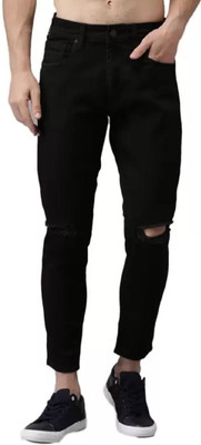 RusticBlooms Slim Men Black Jeans