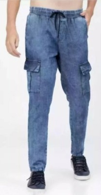 Emmy Word Jogger Fit Men Blue Jeans