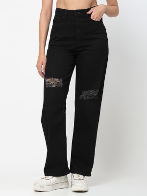 Cosmic Trio Flared Women Black Jeans