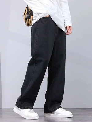 Wanted Loose Fit Men Black Jeans