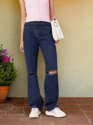 Dressberry Straight Fit Women Blue Jeans