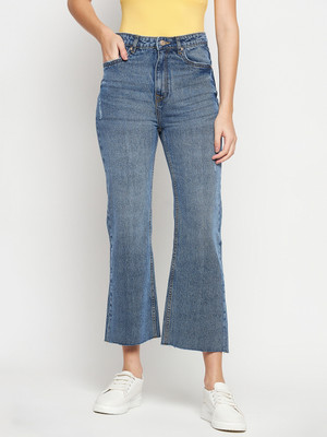MADAME Flared Women Blue Jeans