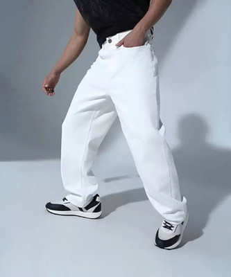 comfits Loose Fit Men White Jeans