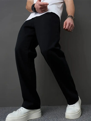 First Date Straight Fit Men Black Jeans