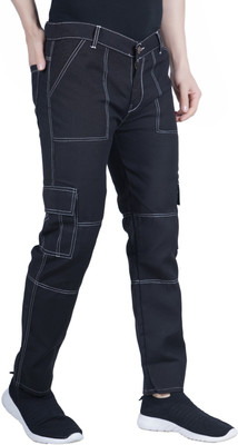 Flaring Jogger Fit Men Black Jeans