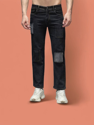 Ironstich Loose Fit Men Black Jeans
