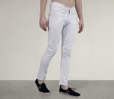 Gajanand Slim Men White Jeans