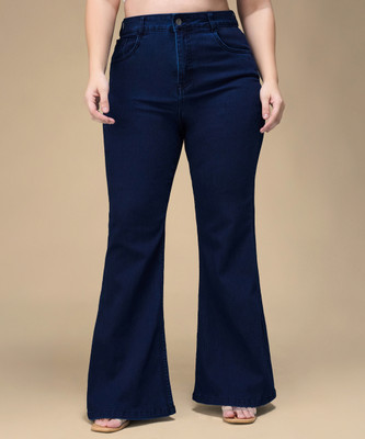Miss Chase Boot-Leg Women Dark Blue Jeans