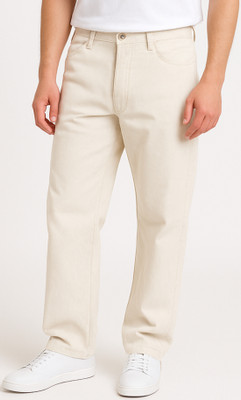 WORRING Straight Fit Men White Jeans