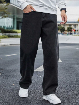 ZAYSH Loose Fit Men Black Jeans