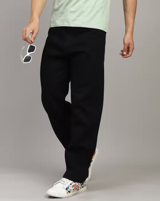 SHIMTEC Straight Fit Men Black Jeans