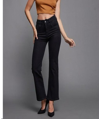 1DAYSTREET Boot-Leg Women Black Jeans