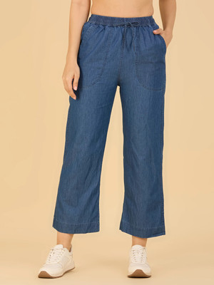 CEFALU Loose Fit Women Dark Blue Jeans