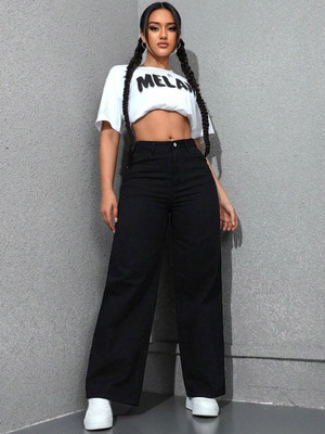 Akacy Straight Fit Women Black Jeans