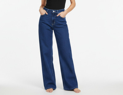 WAHMII Boot-Leg Women Dark Blue Jeans