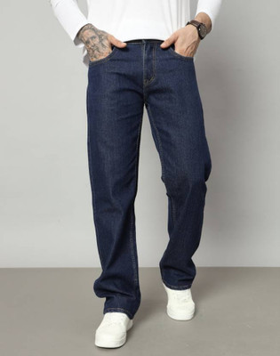 MEIXN Loose Fit Men Dark Blue Jeans