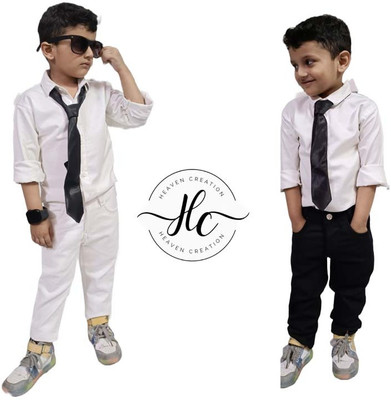 CODE7COLLECTION Regular Boys White Jeans(Pack of 2)