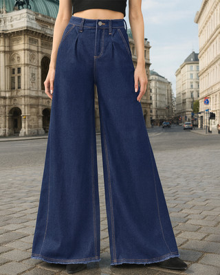 BEWAKOOF Flared Women Blue Jeans