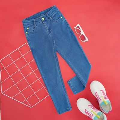 Pantaloons Junior Slim Girls Blue Jeans