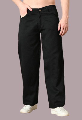 mevan Loose Fit Men Black Jeans