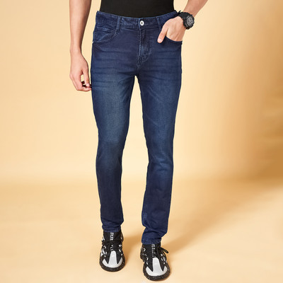 SF Jeans by Pantaloons Skinny Men Dark Blue Jeans