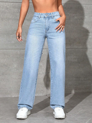 Crazeis Straight Fit Women Light Blue Jeans