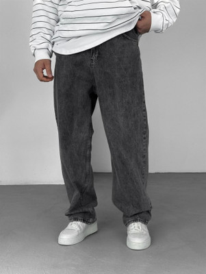 yanger boys Straight Fit Men Dark Grey Jeans