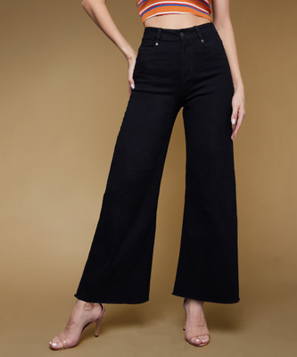 Miss Chase Loose Fit Women Black Jeans