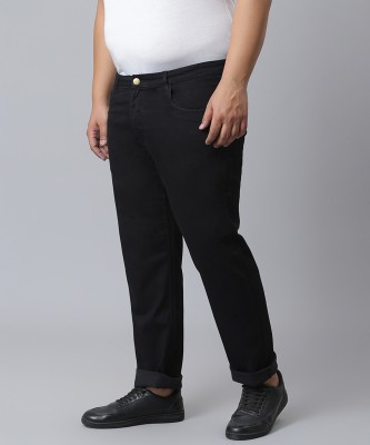 Instafab Plus Regular Men Black Jeans