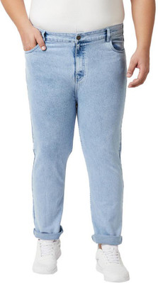 Zush Plus Size Stretchable Regular Men Light Blue Jeans
