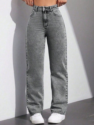 M MODDY Straight Fit Women Grey Jeans