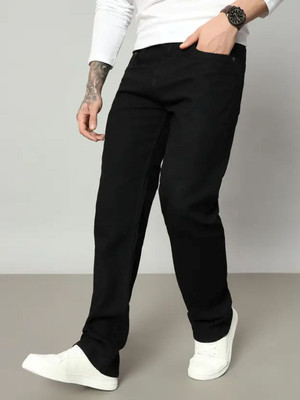 White leapard Regular Men Black Jeans