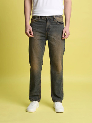 Bene Kleed Straight Fit Men Black, Brown Jeans