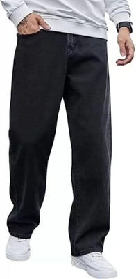 Zepzo Loose Fit Men Black Jeans