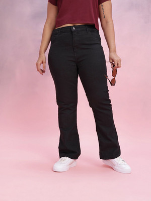 DressBerry Curve Boot-Leg Women Black Jeans