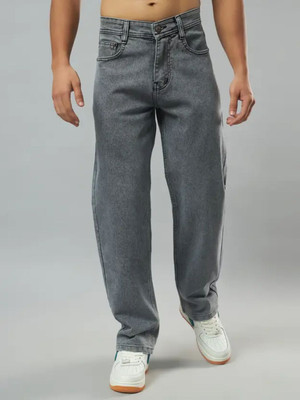 White leapard Regular Men Grey Jeans