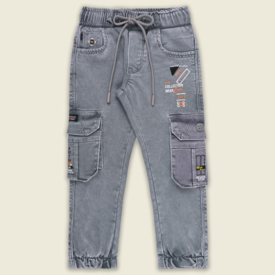 Wishkaro Jogger Fit Boys Grey Jeans