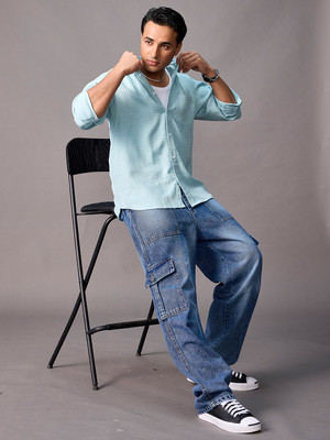 Urbano Fashion Loose Fit Men Light Blue Jeans