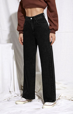 N J Relaxed Fit Women Black Jeans