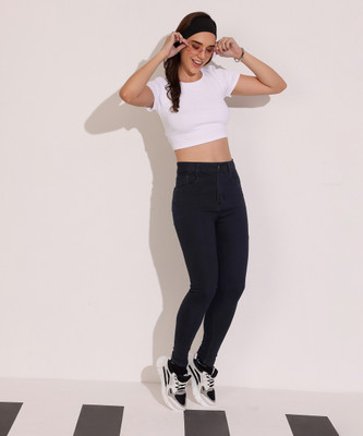 DOLCE CRUDO Skinny Women Black Jeans