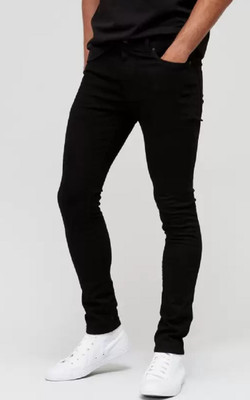 POKHINDA Skinny Men Black Jeans